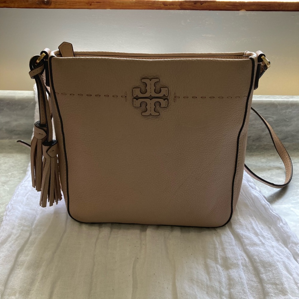 Tory Burch Devon McGraw sand Crossbody Bag